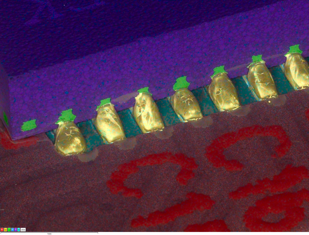 Unity によるBEXイメージング：電子基板　45度傾斜, 50Pa