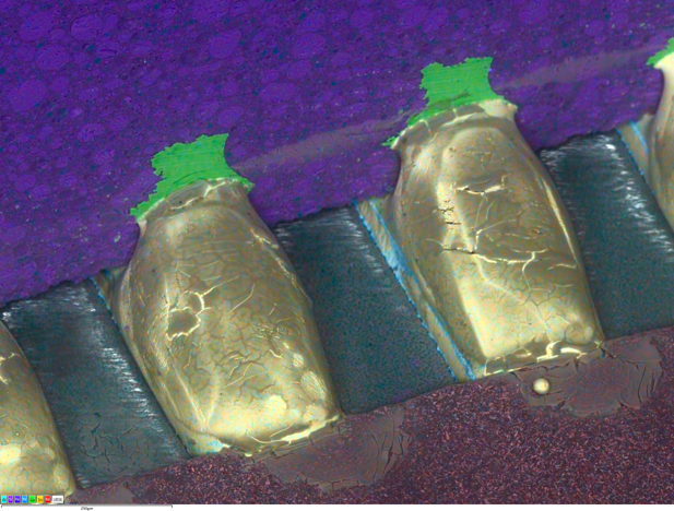 Unity によるBEXイメージング：電子基板　45度傾斜, 50Pa