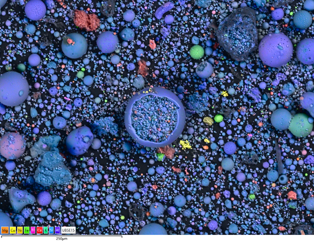 Unity によるBEXイメージング：フライアッシュ（セメント工場飛灰）