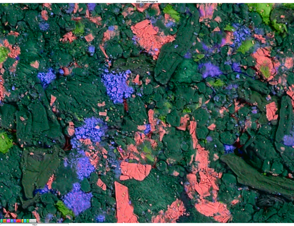 Unity によるBEXイメージング：錠剤　15 kV　低真空