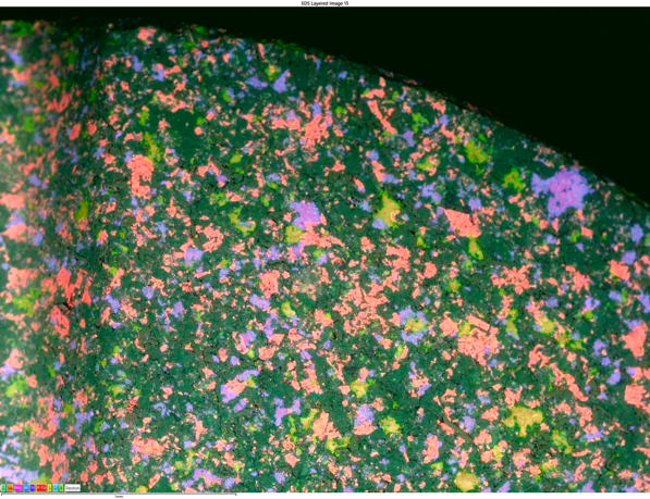 Unity によるBEXイメージング：錠剤　15 kV　低真空