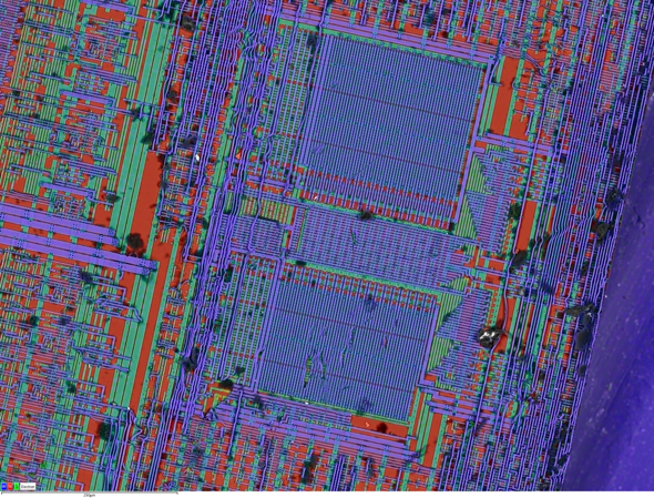 Unity によるBEXイメージング：半導体チップ表面　‐　機械研磨