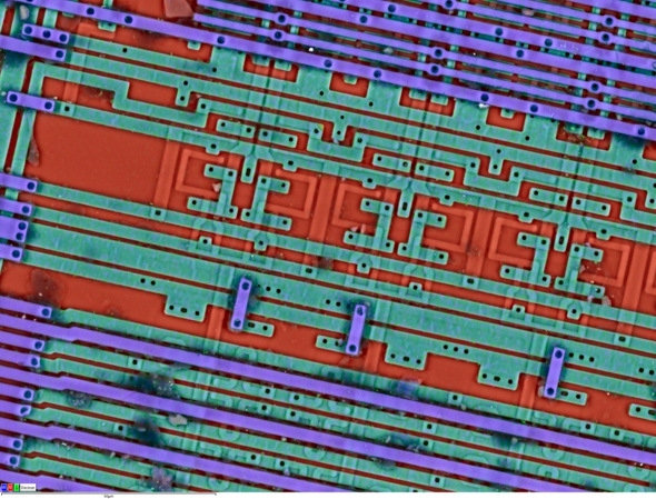 Unity によるBEXイメージング：半導体チップ表面　‐　機械研磨