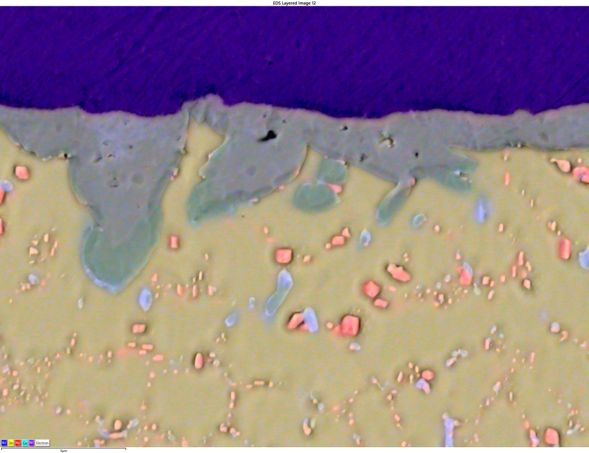 Unity によるBEXイメージング：はんだボールにおけるCu-Sn-Au-Ag合金の分布, 12kV