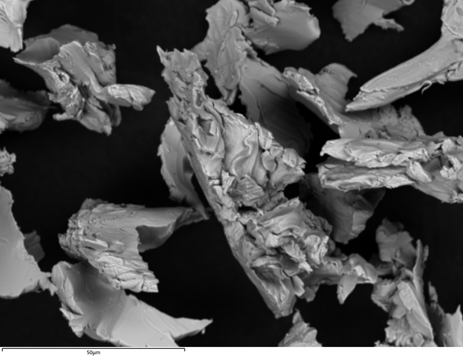 SEMによる 反射電子イメージング：﻿混合金属粉（銅、白銅、真鍮、りん青銅、ステンレス）