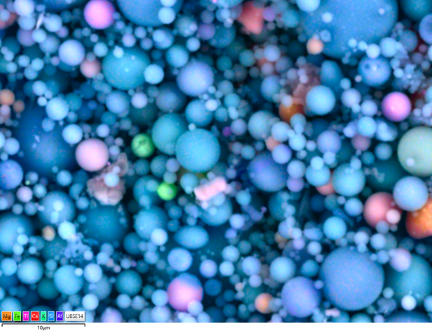 Unity によるBEXイメージング：フライアッシュ（セメント工場飛灰）